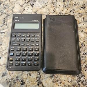 Vintage Hewlett Packard HP 20 S Scientific Calculator w Slip Case Tested & Works